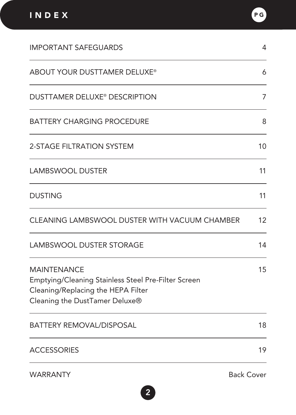FilterStream D4200 User Manual | Page 2 / 20