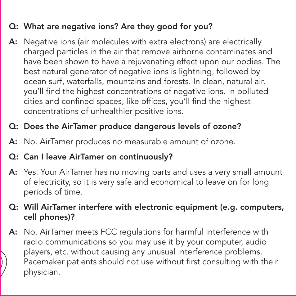 FilterStream AIRTAMER A300 User Manual | Page 11 / 12