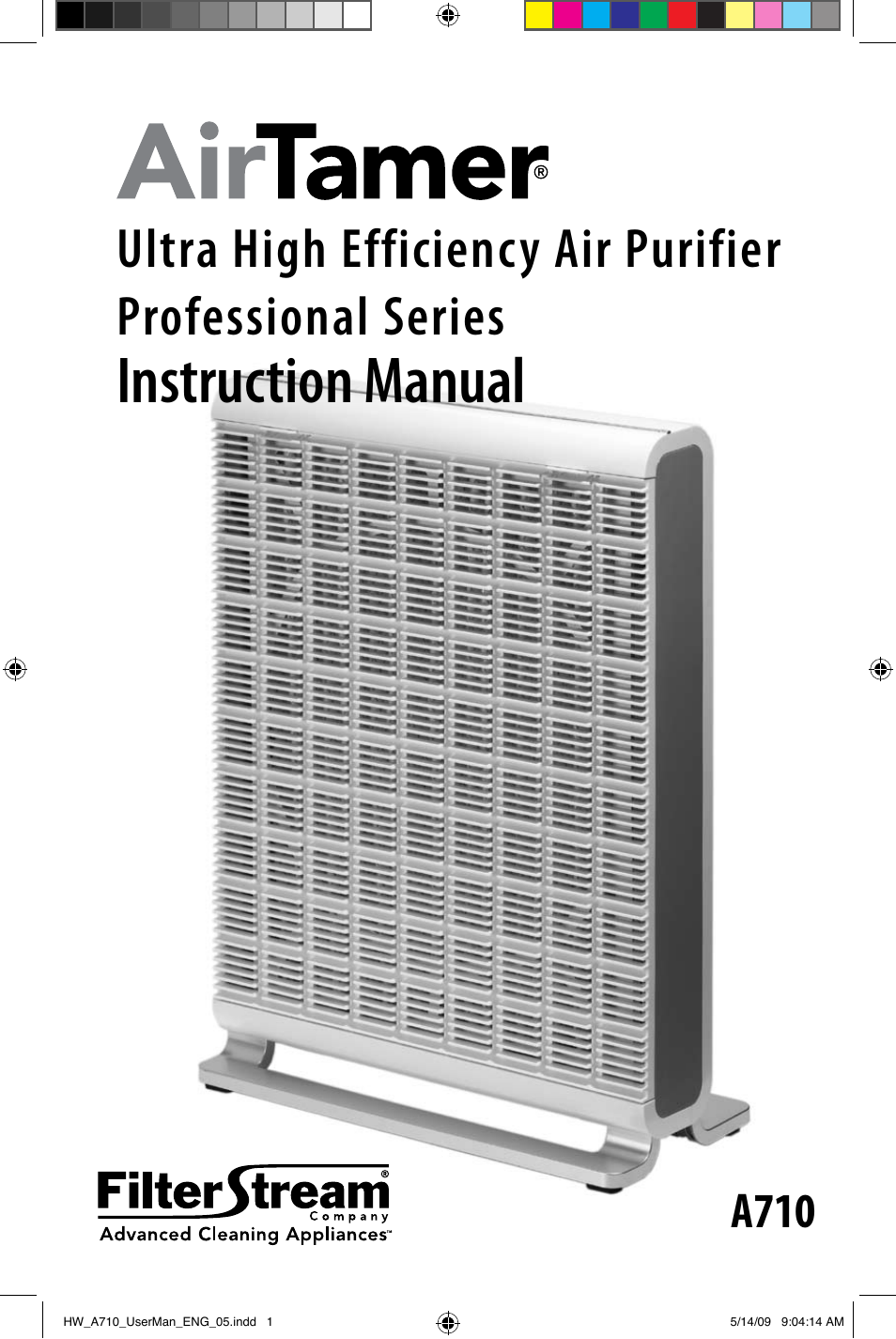 FilterStream Ultra High Efficiency Air Purifier HW_A710 User Manual | 24 pages