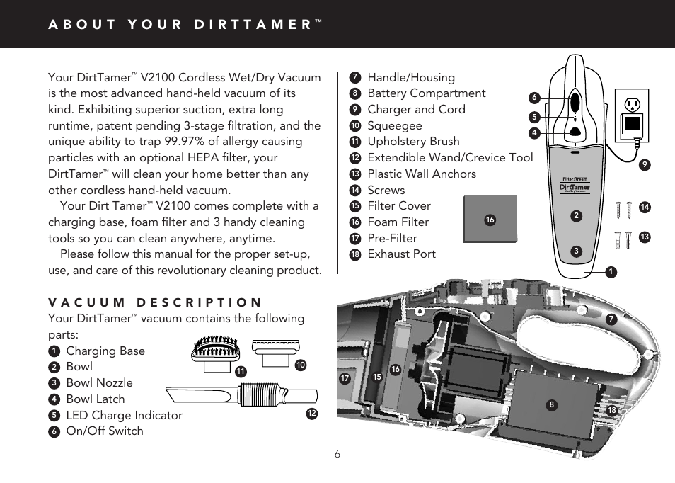 Your dirttamer | FilterStream V2100 User Manual | Page 6 / 16
