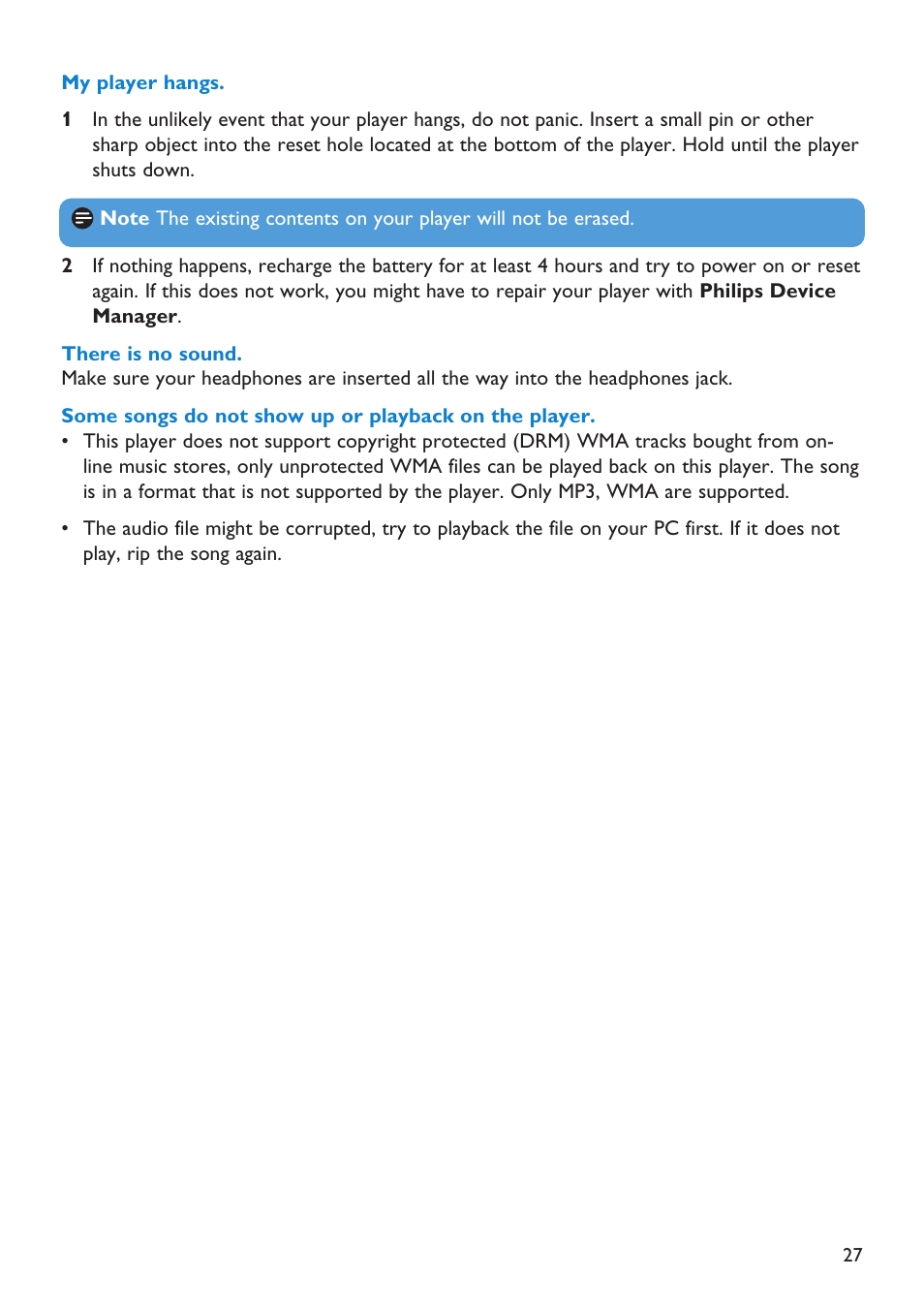 First Virtual Communications Flash Audio Player SA3105 User Manual | Page 27 / 29