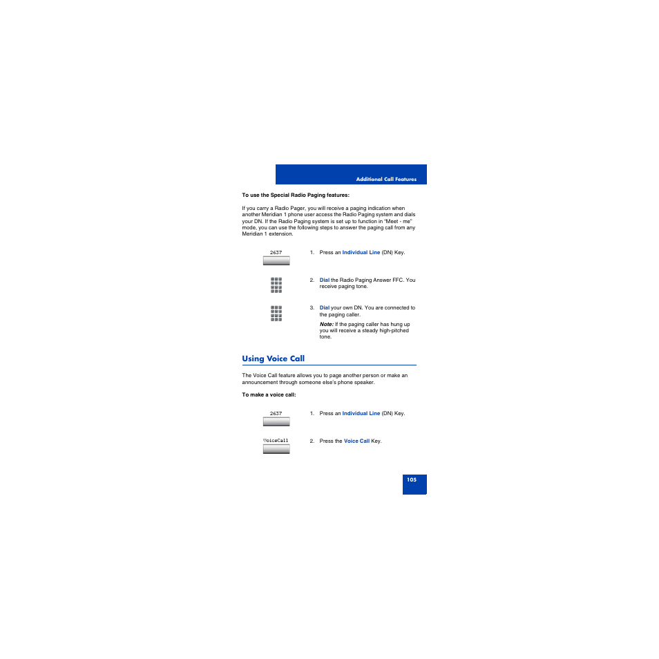 Using voice call | First Virtual Communications 1150E User Manual | Page 105 / 154