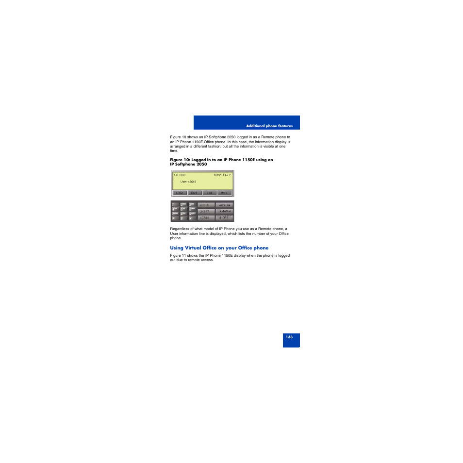 Using virtual office on your office phone | First Virtual Communications 1150E User Manual | Page 133 / 154