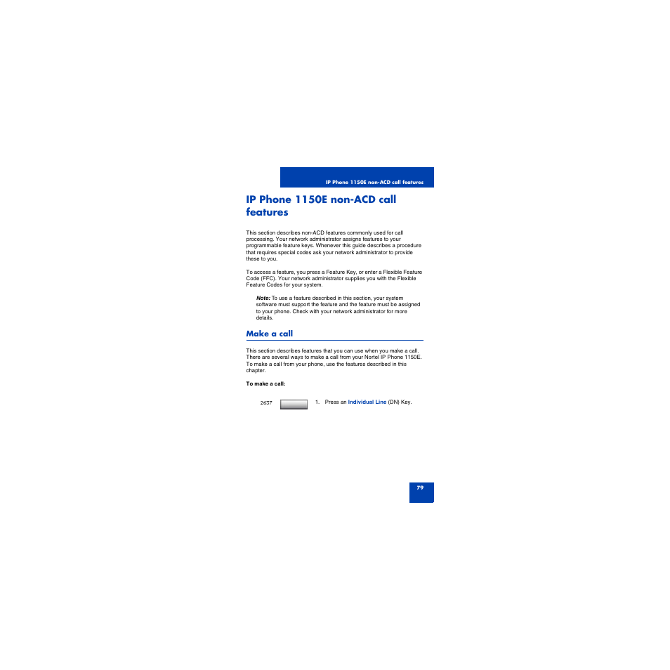Ip phone 1150e non-acd call features, Make a call, Using predial | First Virtual Communications 1150E User Manual | Page 79 / 154
