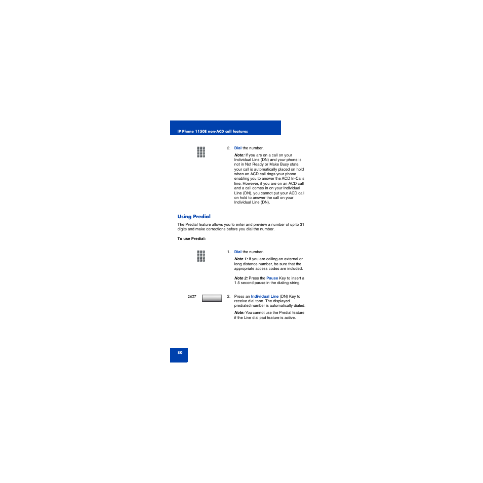 Using predial, Using auto dial | First Virtual Communications 1150E User Manual | Page 80 / 154