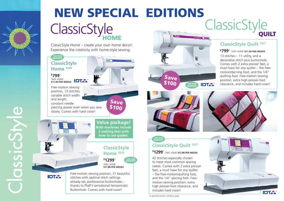 Classicstyle, New special editions, Home | Quilt, Classicstyle home, Classicstyle quilt, Value package | First Virtual Communications Expression 2026 User Manual | Page 4 / 11
