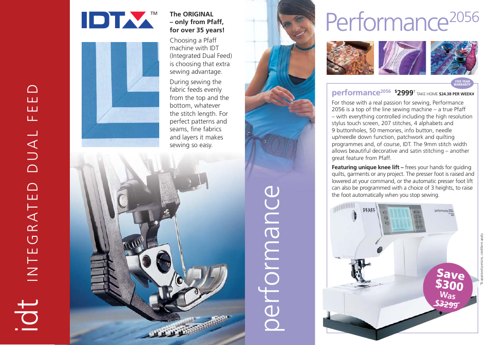 Performance, Integra ted dual feed, Save $300 | First Virtual Communications Expression 2026 User Manual | Page 5 / 11