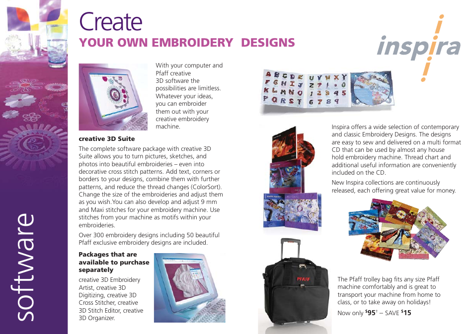 Softwar e, Create, Your own embroidery designs | First Virtual Communications Expression 2026 User Manual | Page 8 / 11