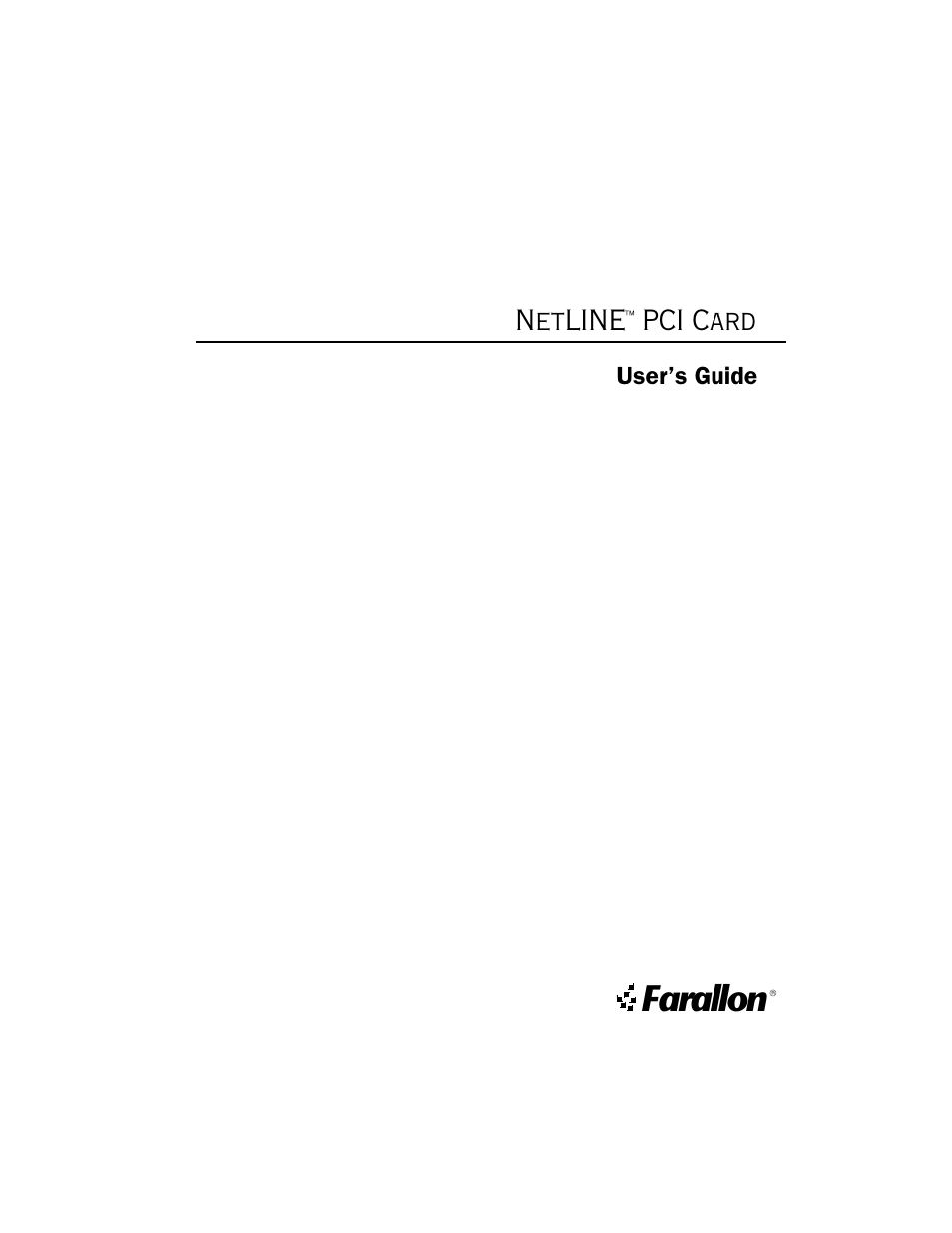Farallon Communications NetLine PCI Card User Manual | 18 pages