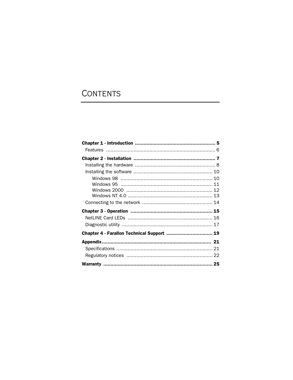 Farallon Communications NetLINE User Manual | Page 3 / 26