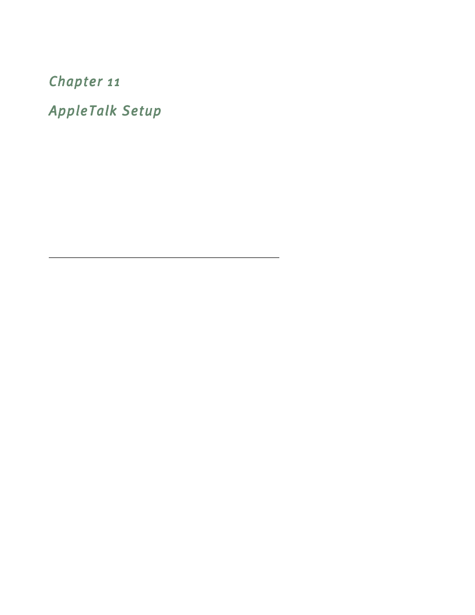 Appletalk setup, Appletalk networks, Appletalk protocol | Chapter 11 — appletalk setup -1, Appletalk networks -1, Appletalk protocol -1, E given in | Farallon Communications R9100 User Manual | Page 107 / 244