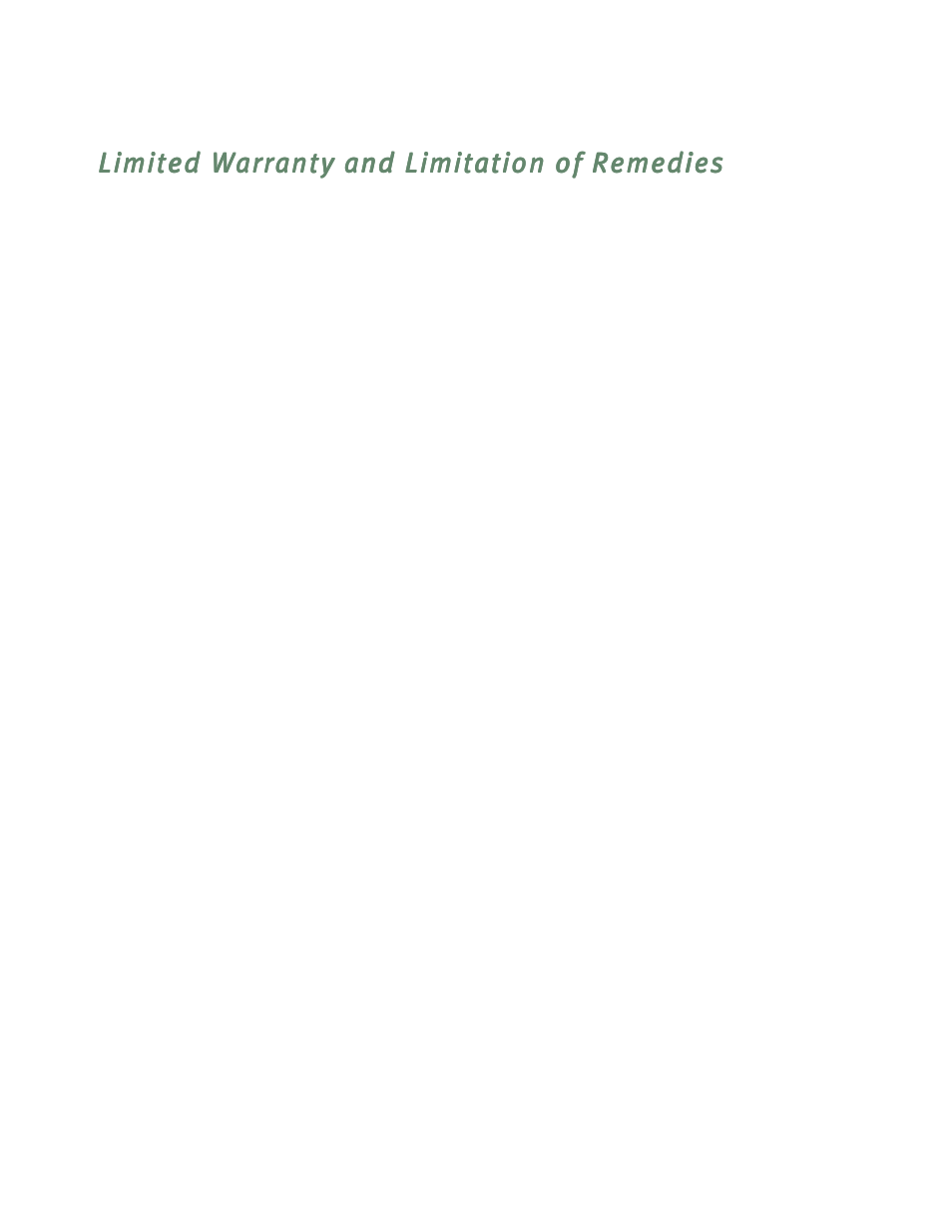 Limited warranty and limitation of remedies | Farallon Communications R9100 User Manual | Page 243 / 244