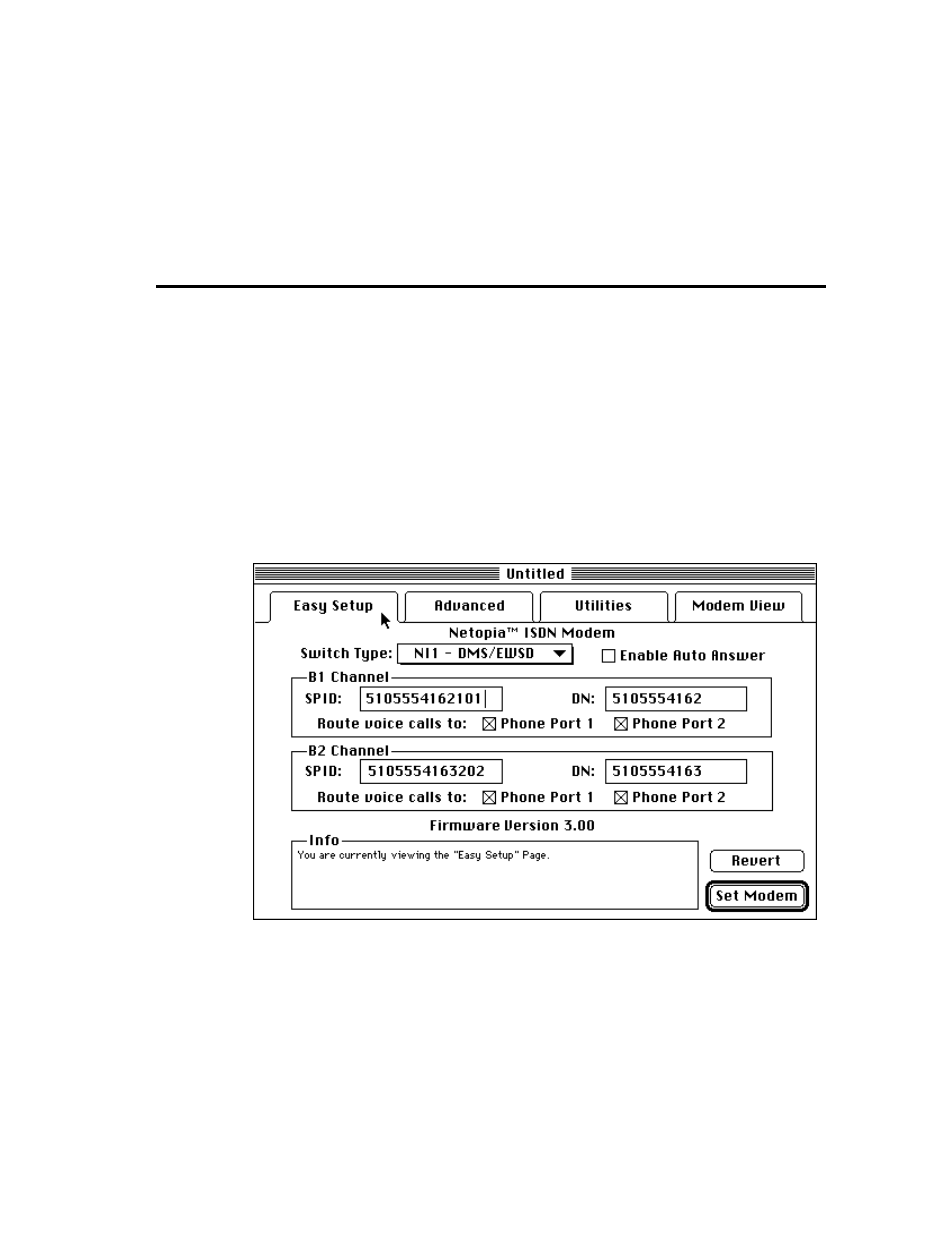 The isdn setup application, The isdn setup application -5, E the isdn modem yourself | See the “the isdn setup | Farallon Communications 612 User Manual | Page 69 / 162