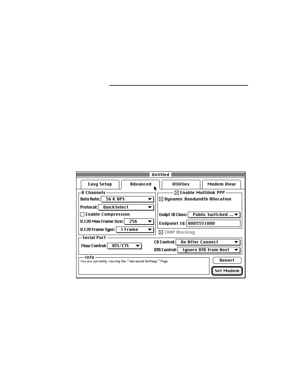 The advanced window, The advanced window -9 | Farallon Communications 612 User Manual | Page 73 / 162