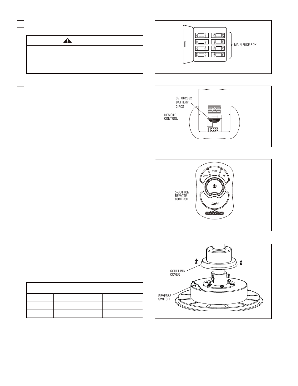 How to operate your ceiling fan, Warning reverse switch information | Fanimation The Benito Ceiling Fan FP8003 User Manual | Page 11 / 32