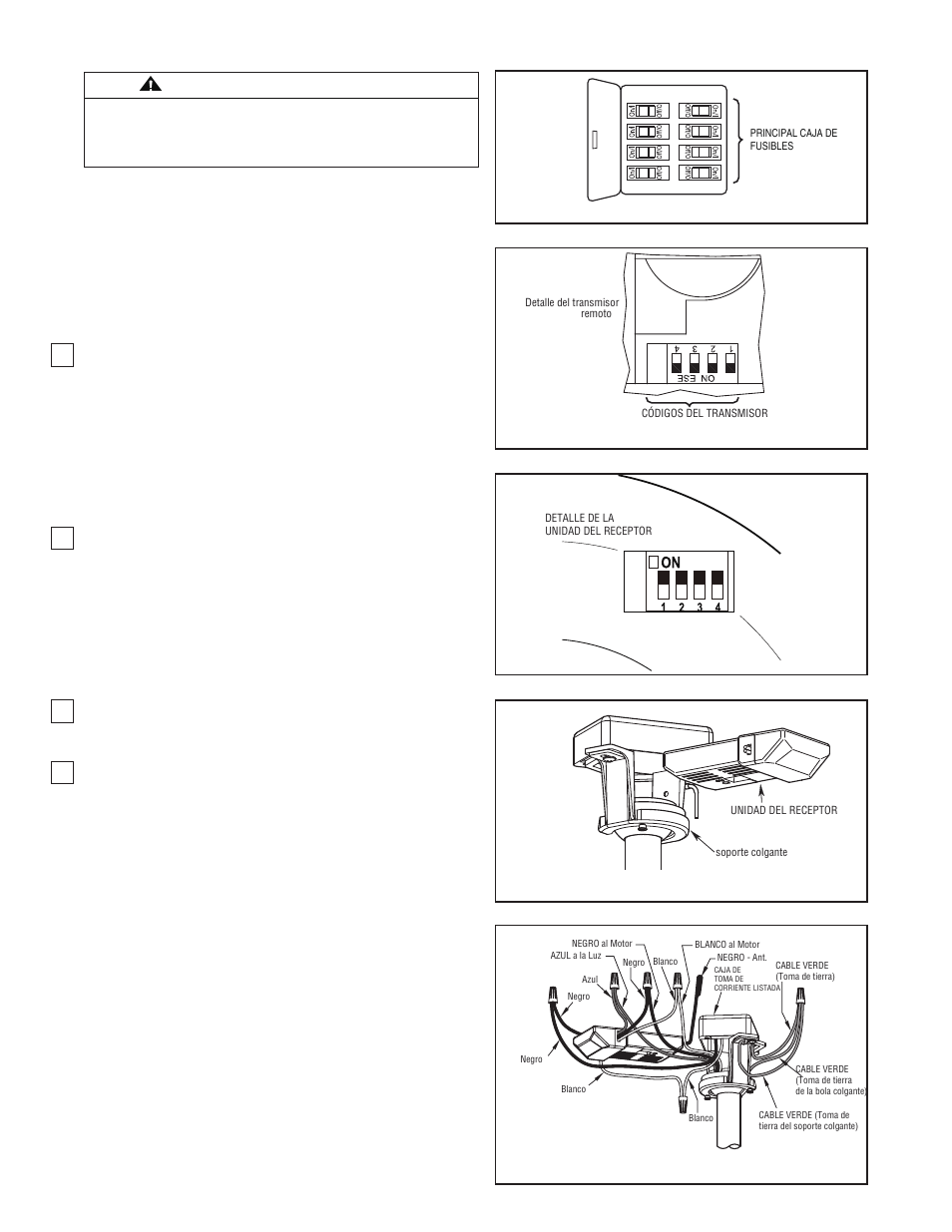 Advertencia | Fanimation The Benito Ceiling Fan FP8003 User Manual | Page 23 / 32