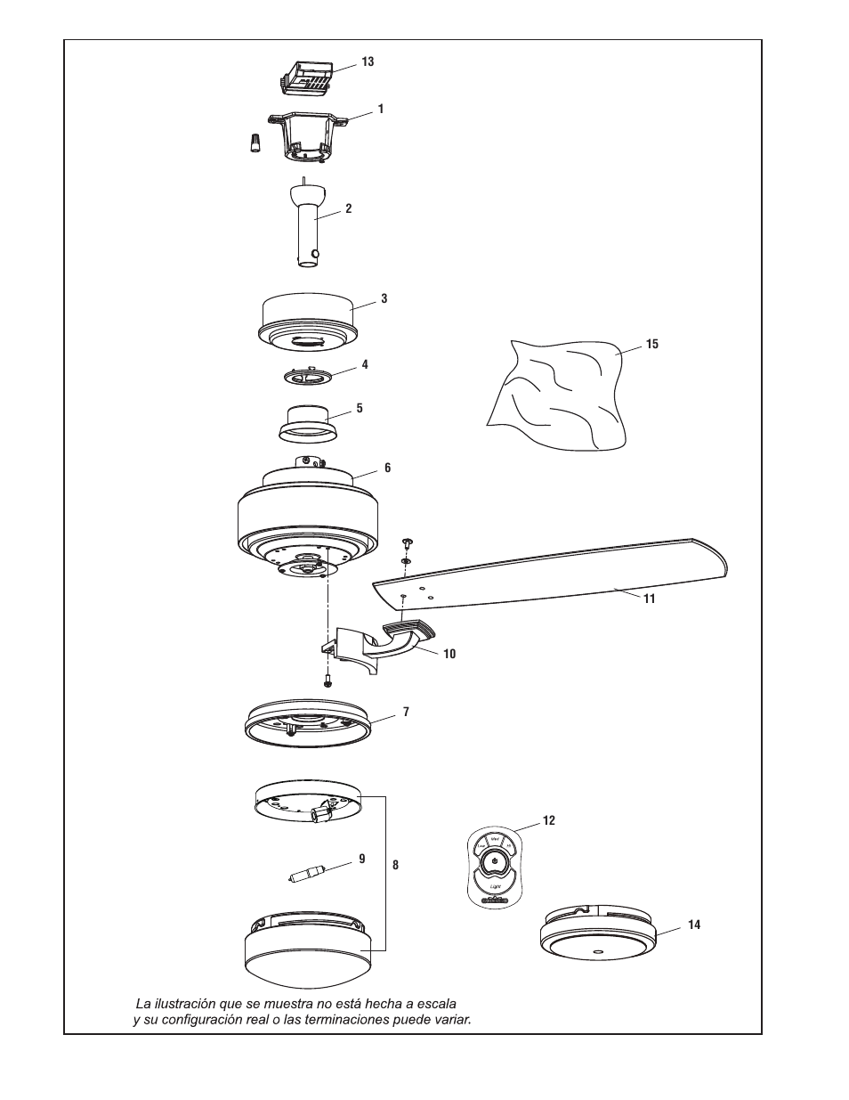 The benito - fp8003, Despiece | Fanimation The Benito Ceiling Fan FP8003 User Manual | Page 31 / 32
