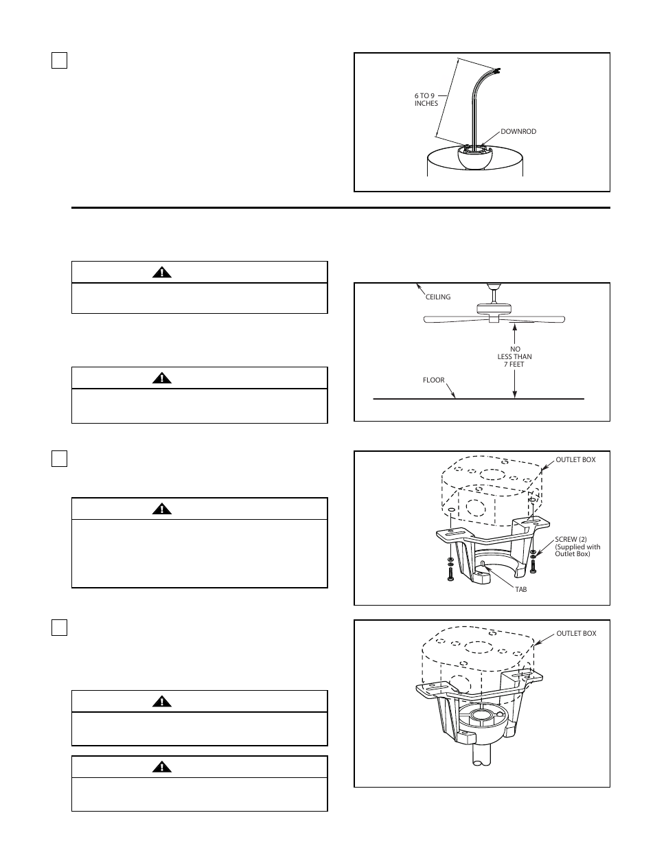 Warning | Fanimation The Benito Ceiling Fan FP8003 User Manual | Page 6 / 32