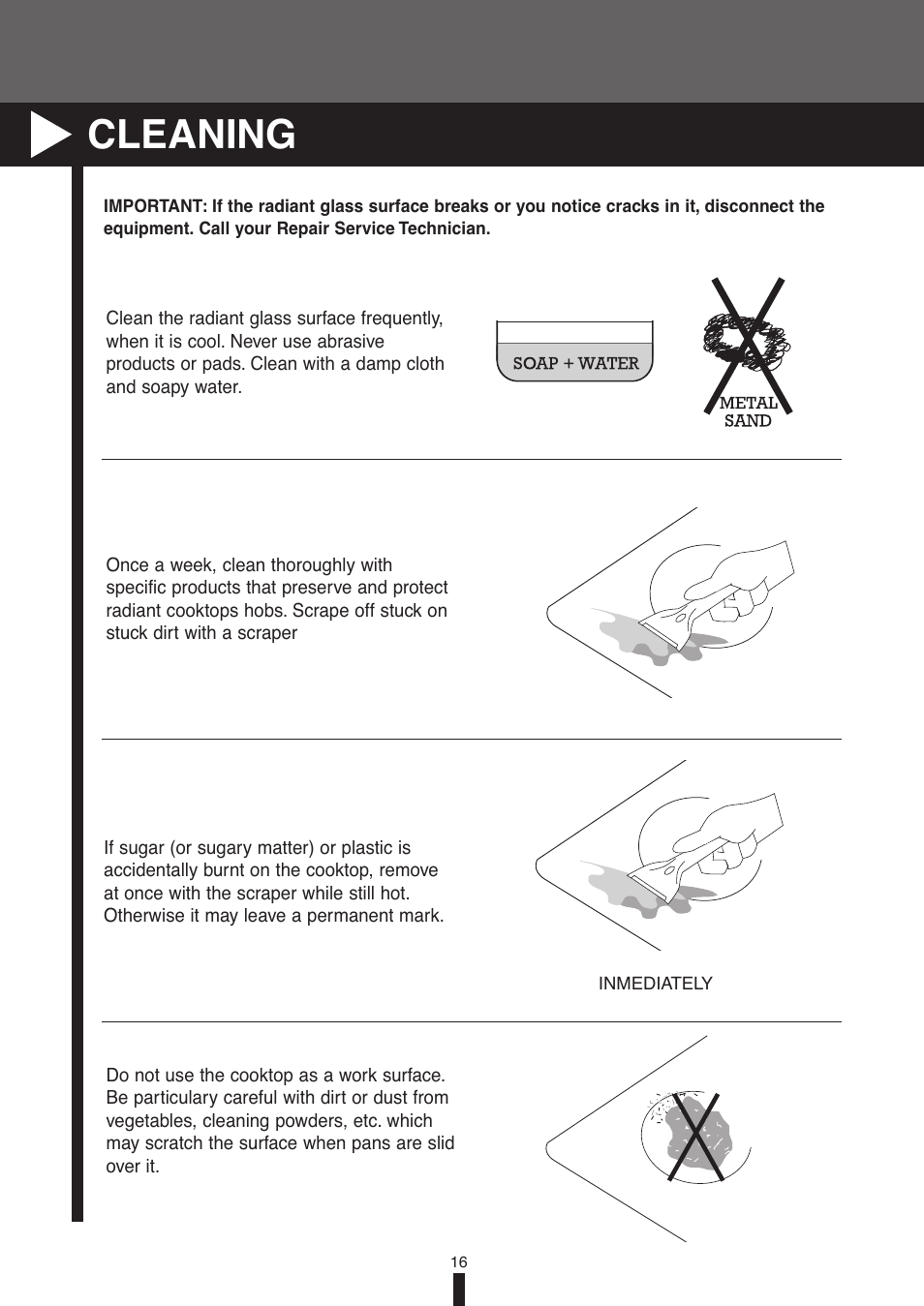 Cleaning | Fagor America VFA-78 S User Manual | Page 16 / 52