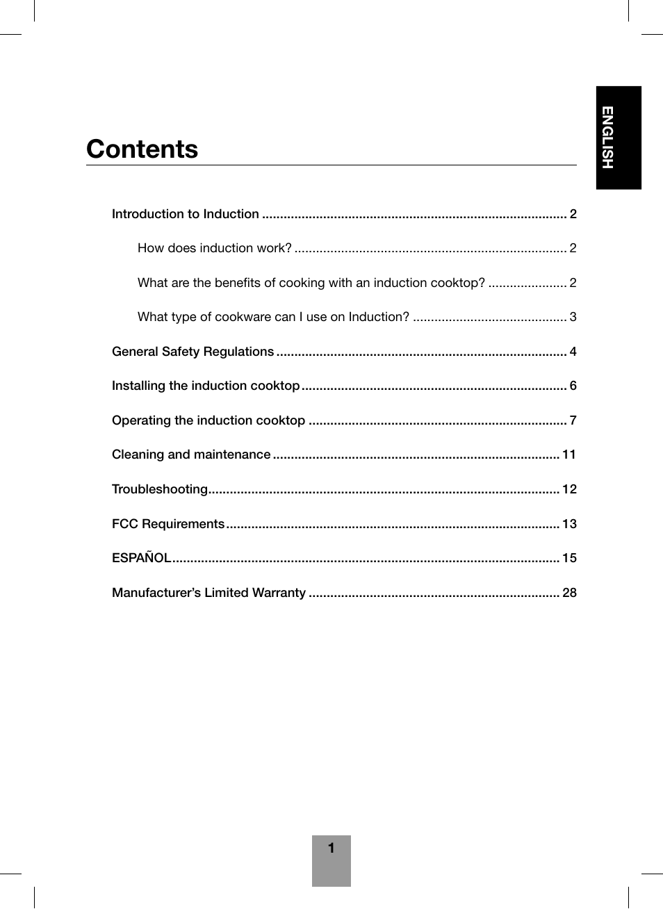 Fagor America Portable Induction Cooktop User Manual | Page 3 / 32