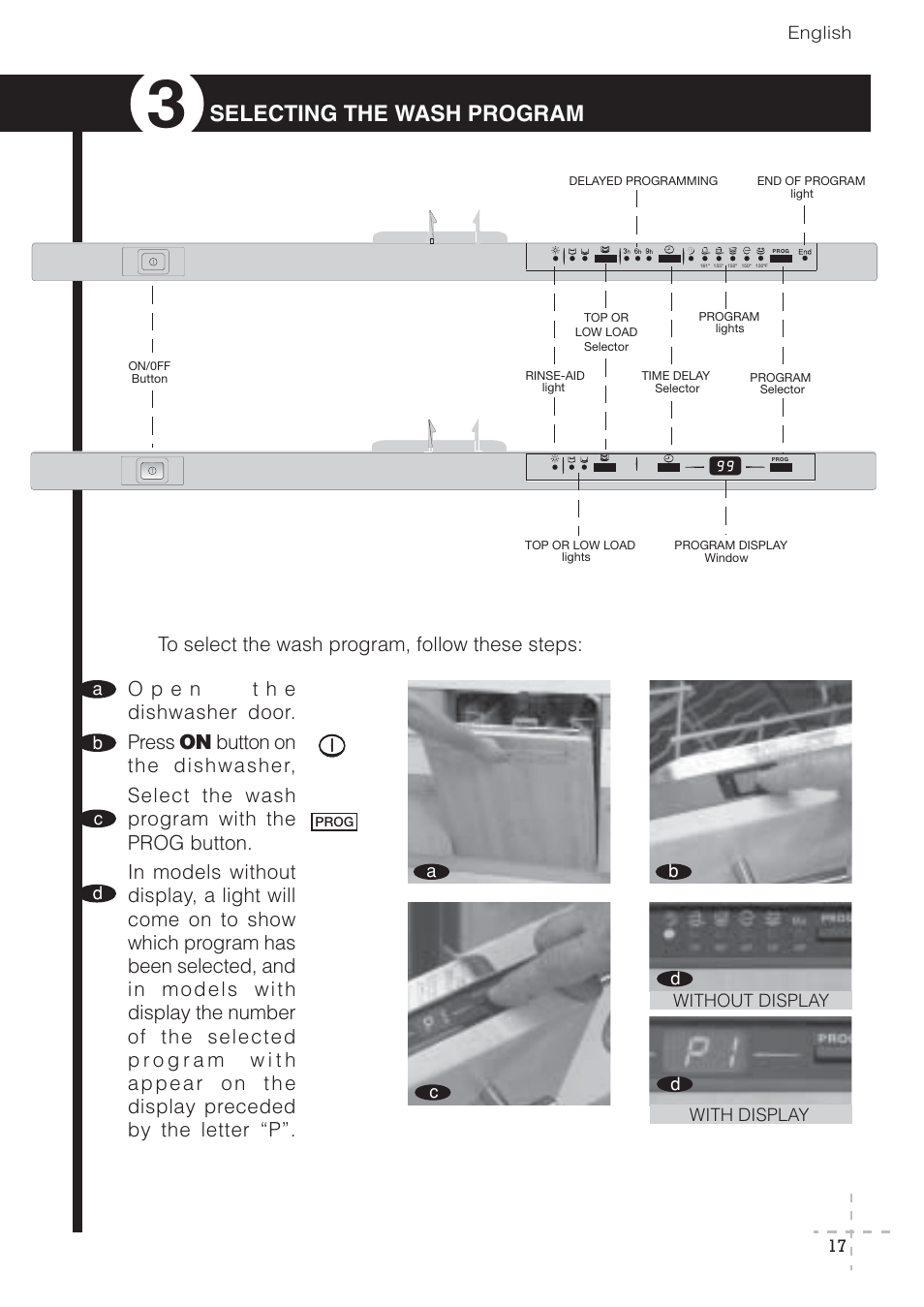 Selecting the wash program | Fagor America LFA-073 IT User Manual | Page 18 / 78