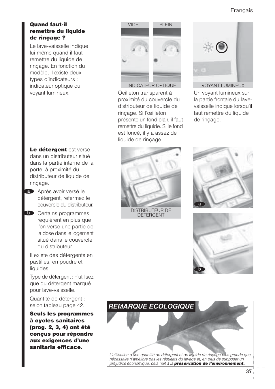 Remarque ecologique | Fagor America LFA-073 IT User Manual | Page 38 / 78