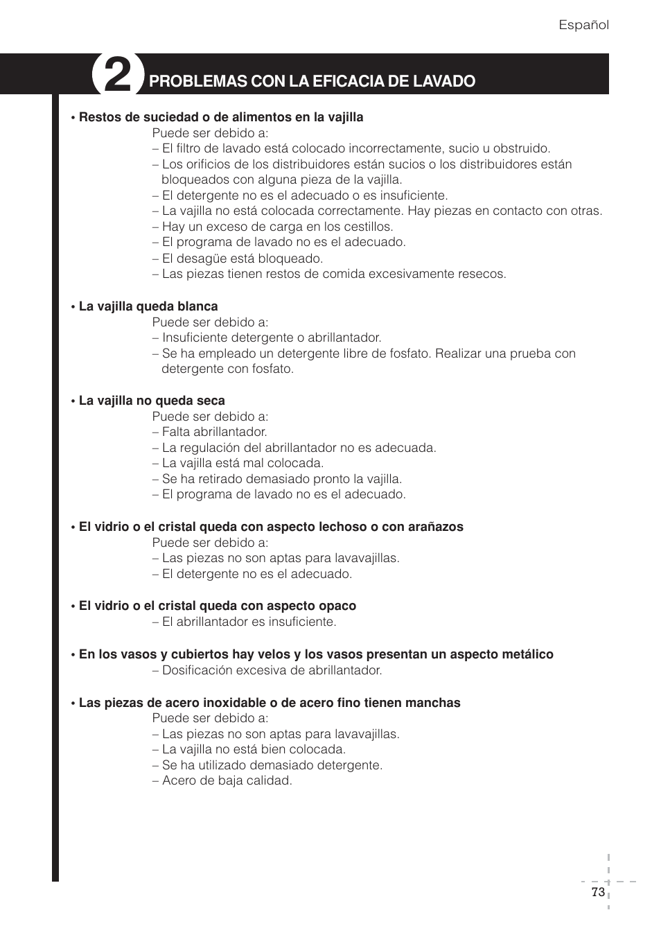 Fagor America IX LFA-013 SS User Manual | Page 73 / 76