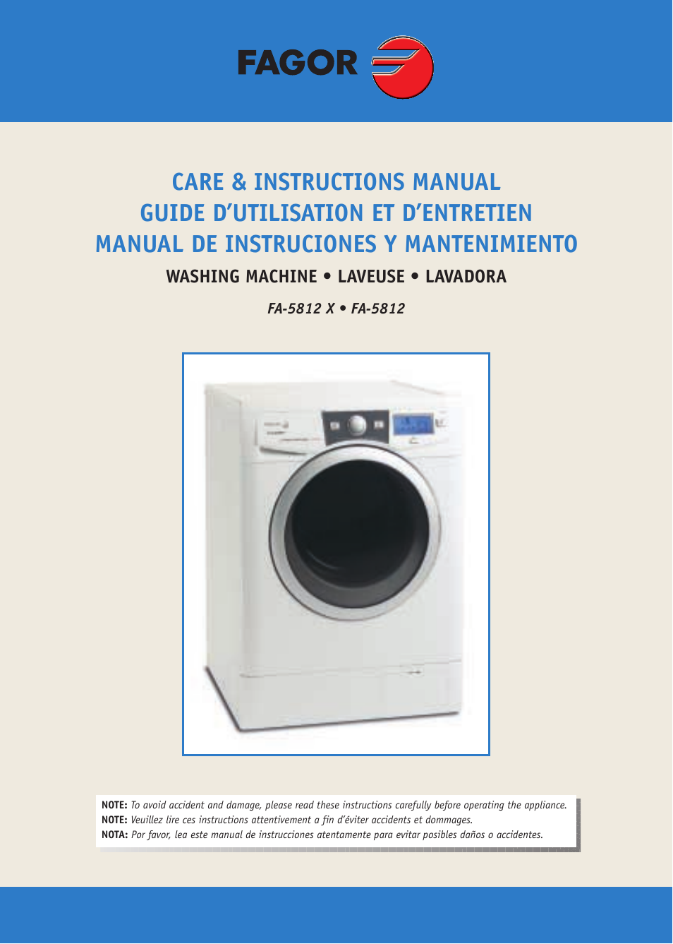 Fagor America FA-5812 X User Manual | 88 pages