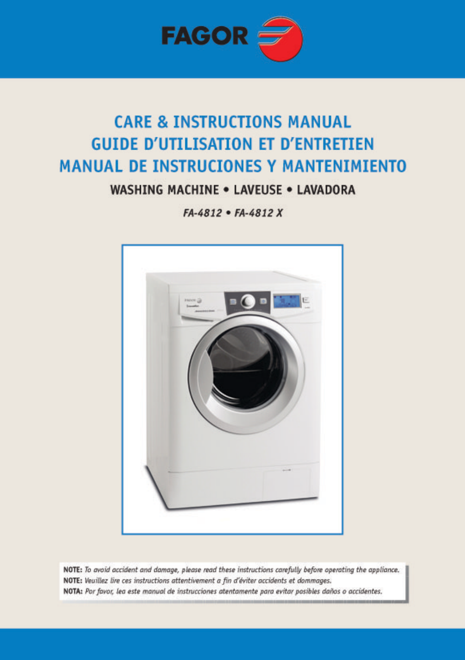 Fagor America FA-4812X User Manual | 88 pages