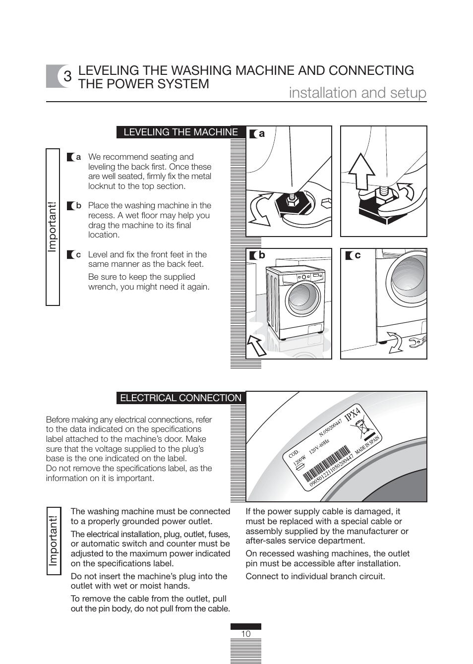 Installation and setup 3 | Fagor America FA-4812X User Manual | Page 10 / 88