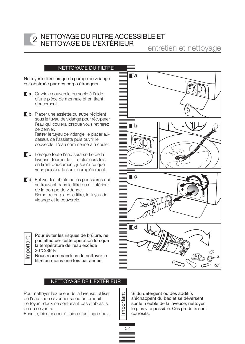 Entretien et nettoyage | Fagor America FA-4812X User Manual | Page 52 / 88