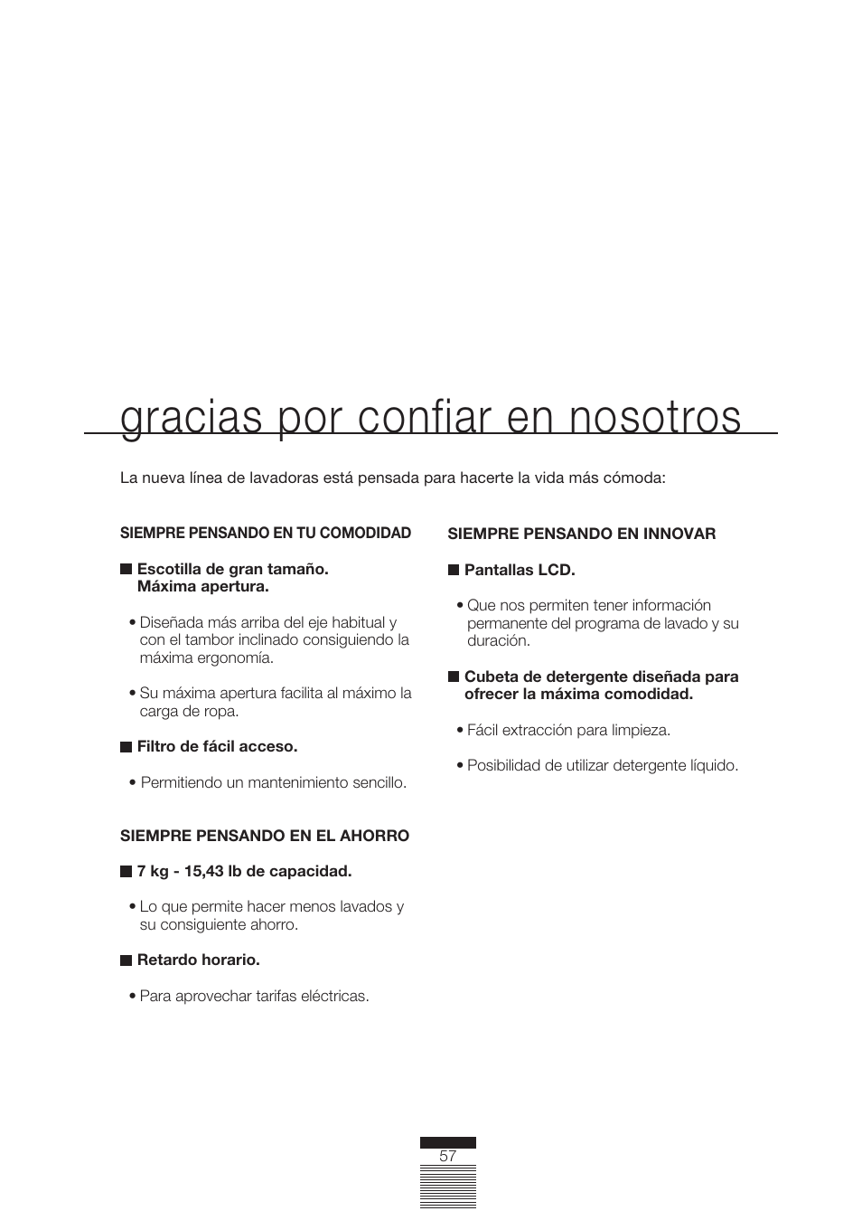 Gracias por confiar en nosotros | Fagor America FA-4812X User Manual | Page 57 / 88