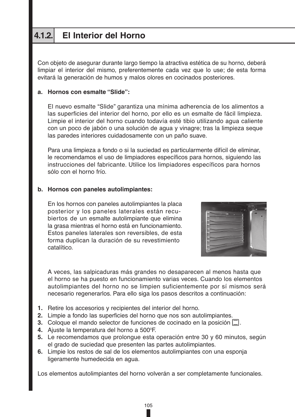 El interior del horno 4.1.2 | Fagor America 5HA-196X User Manual | Page 105 / 122