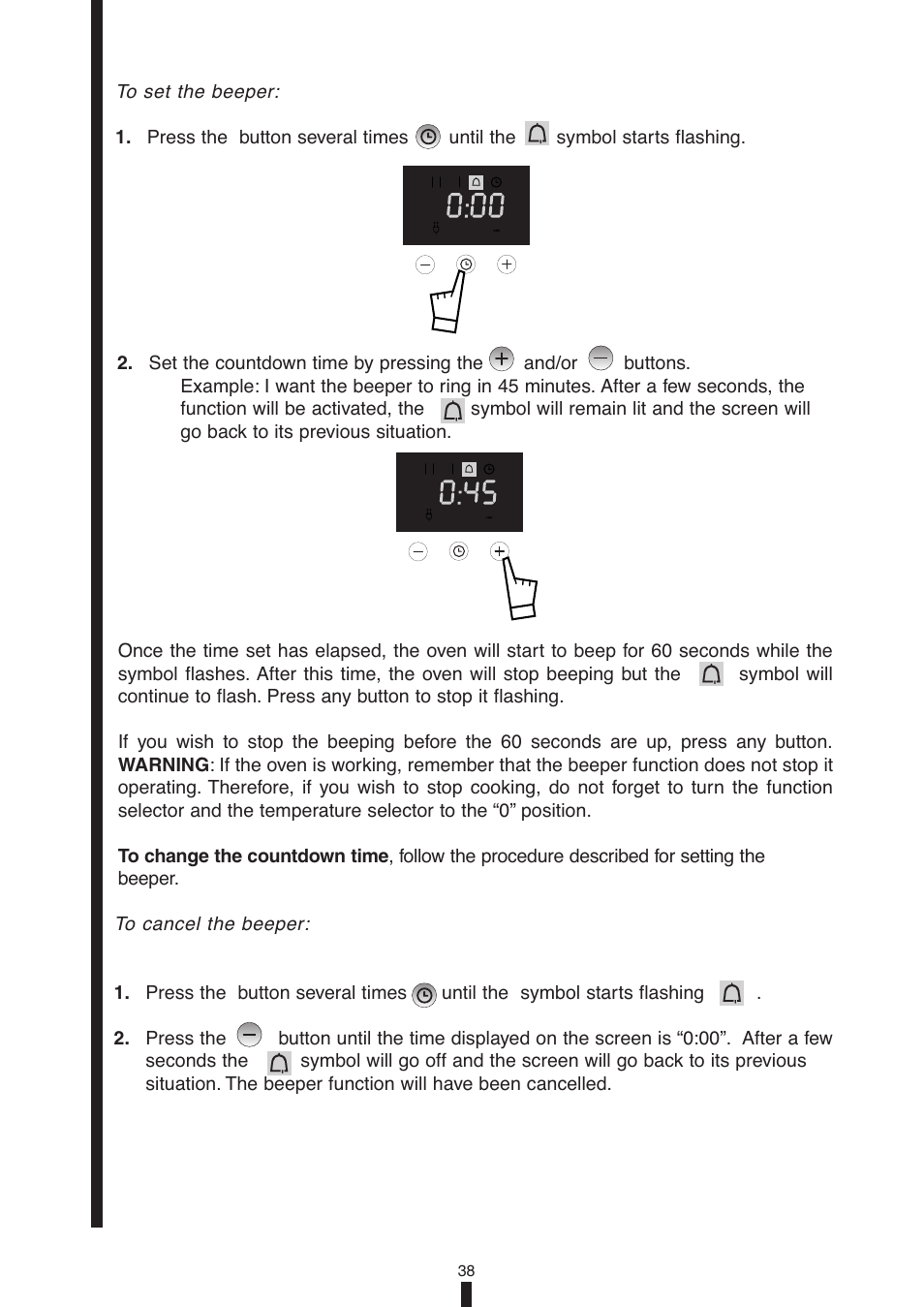 Fagor America 5HA-196X User Manual | Page 38 / 122