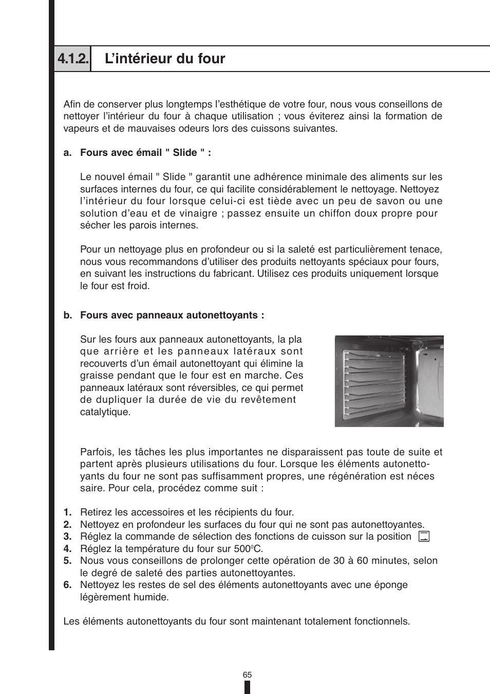 L’intérieur du four 4.1.2 | Fagor America 5HA-196X User Manual | Page 65 / 122