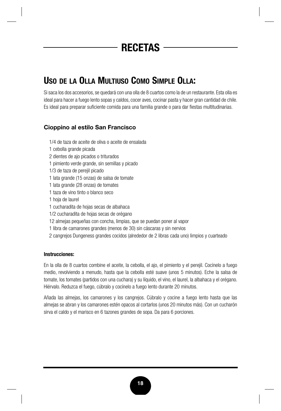 Recetas | Fagor America Multipot Set none User Manual | Page 20 / 30