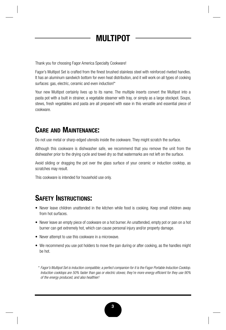 Multipot | Fagor America Multipot Set none User Manual | Page 5 / 30
