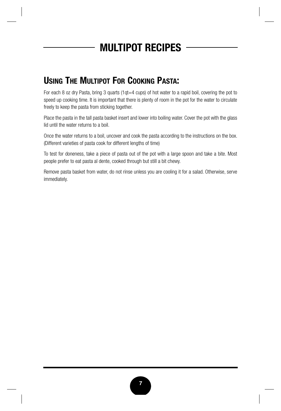 Multipot recipes | Fagor America Multipot Set none User Manual | Page 9 / 30