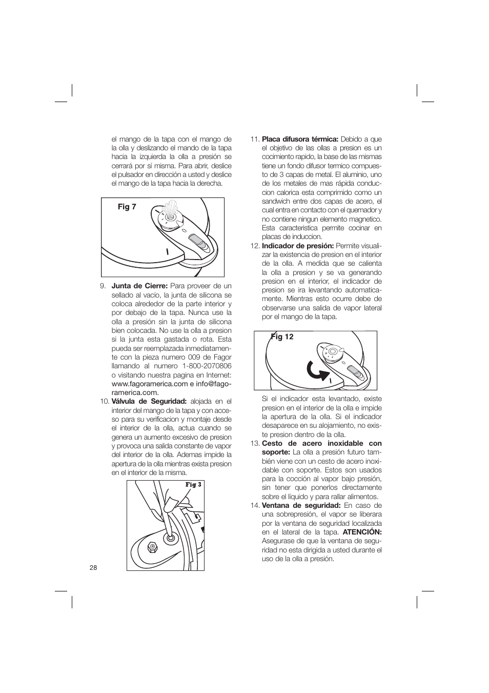 Fagor America FUTURO PRESSURE COOKER User Manual | Page 28 / 64