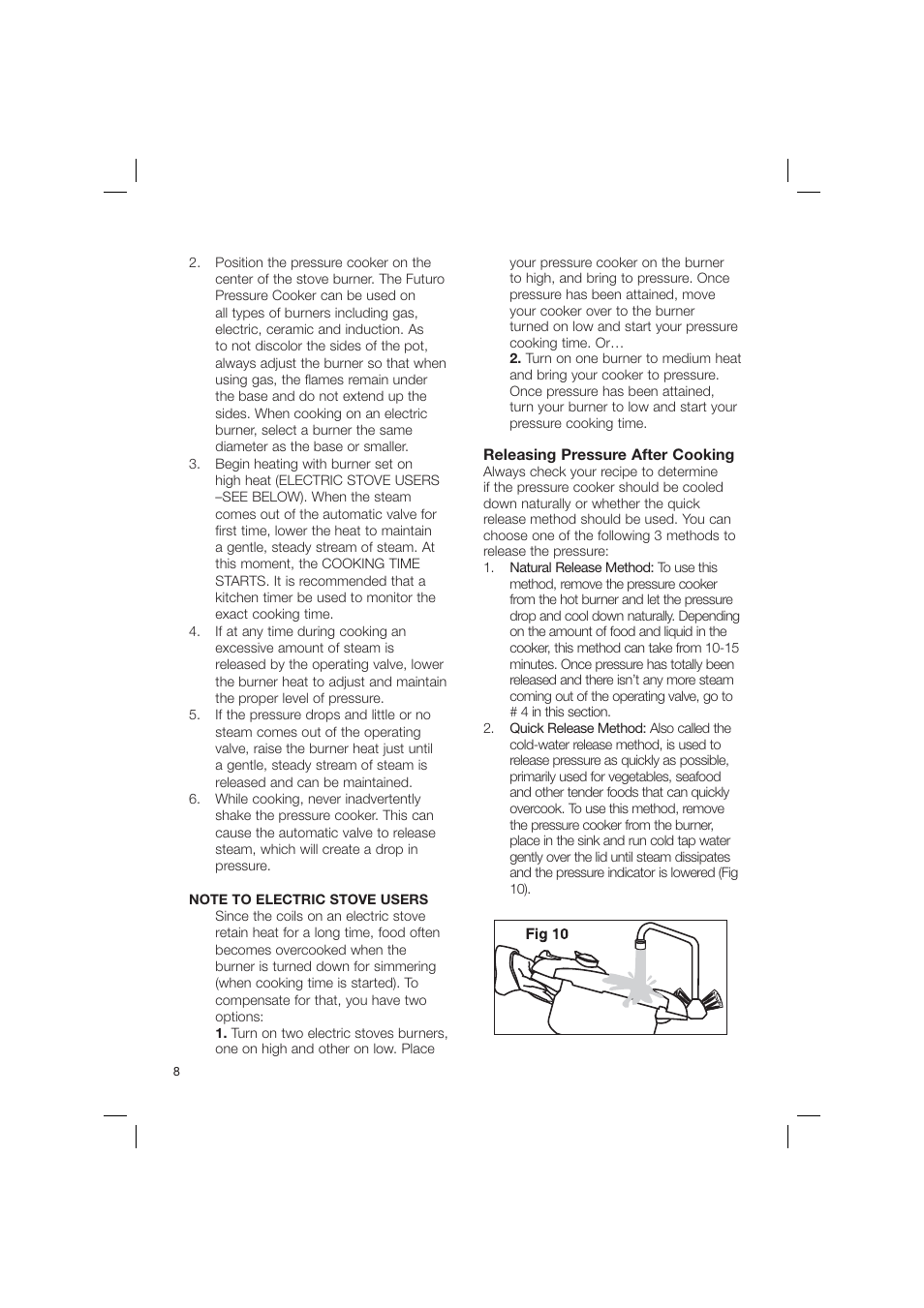 Fagor America FUTURO PRESSURE COOKER User Manual | Page 8 / 64