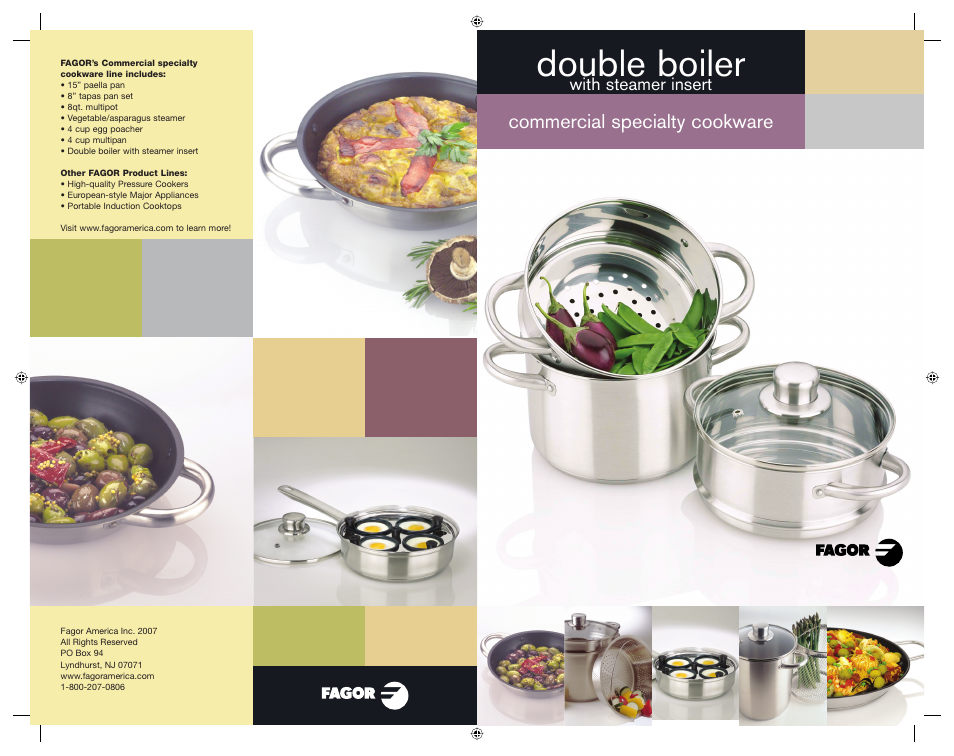 Fagor America Double Boiler User Manual | 14 pages