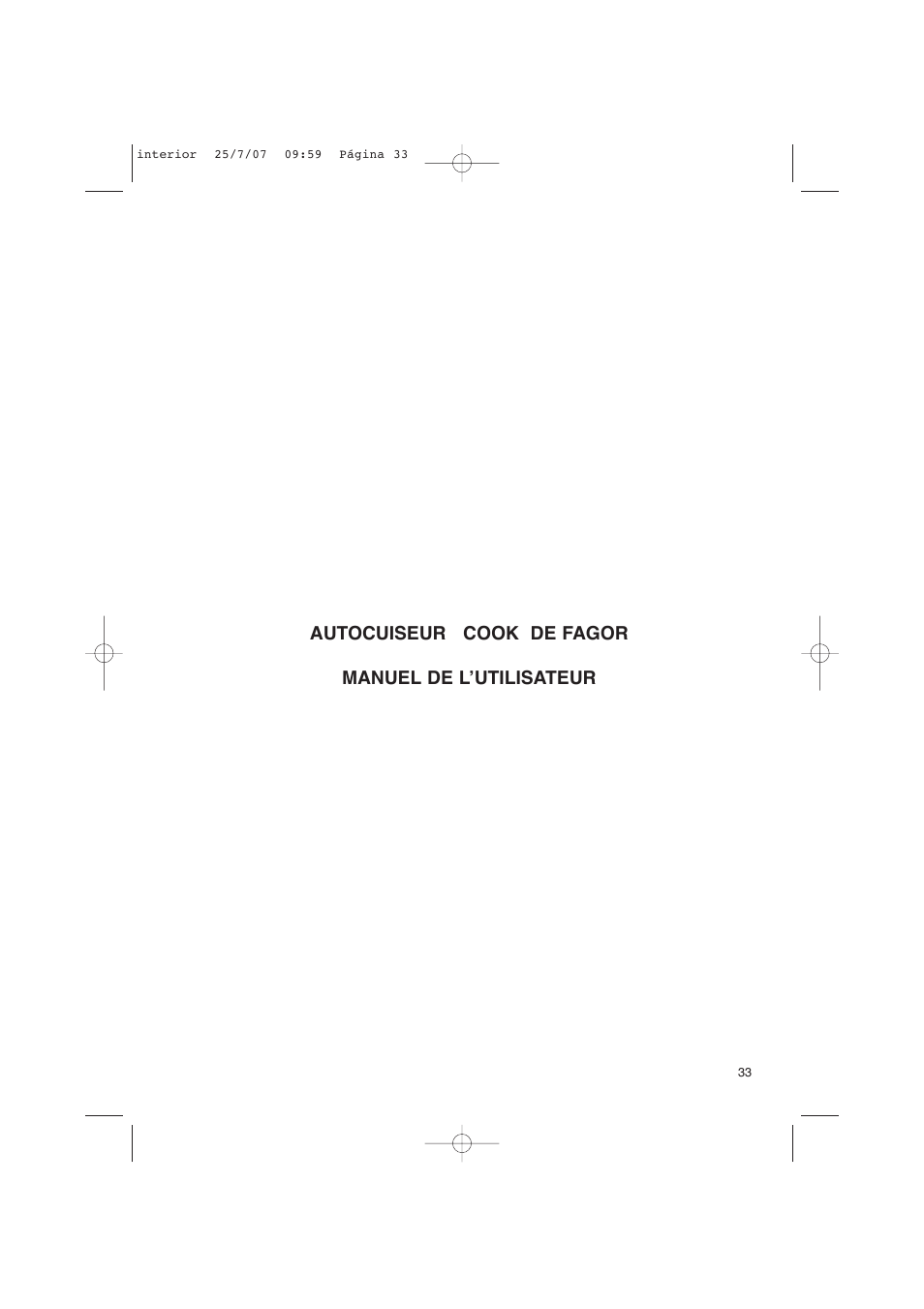 Fagor America uCOOK PRESSURE COOKER SET User Manual | Page 33 / 48
