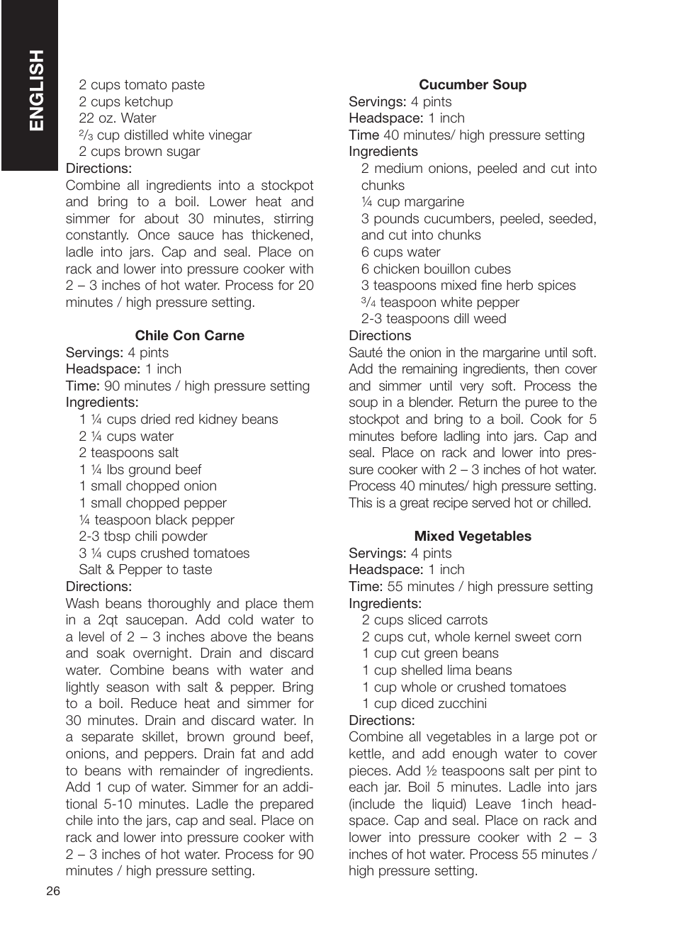 English | Fagor America Electric Pressure Cooker User Manual | Page 26 / 76