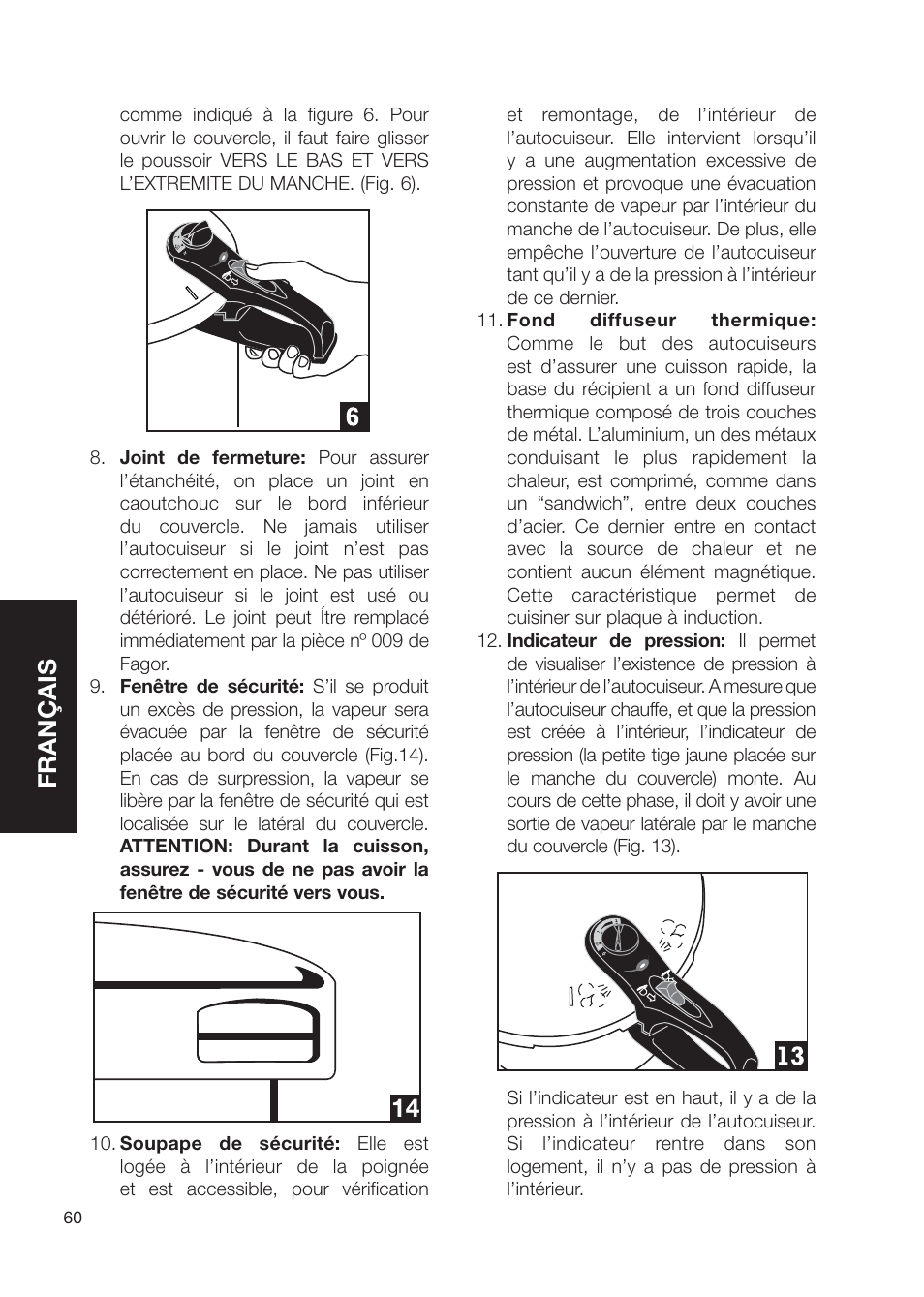 Français | Fagor America Electric Pressure Cooker User Manual | Page 60 / 76