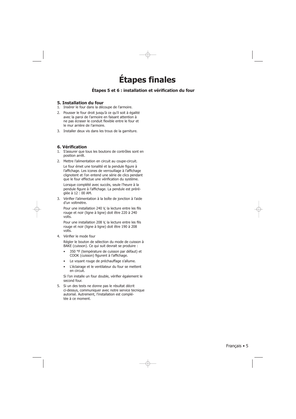 Étapes finales | Fagor America SHA-730 X User Manual | Page 75 / 82