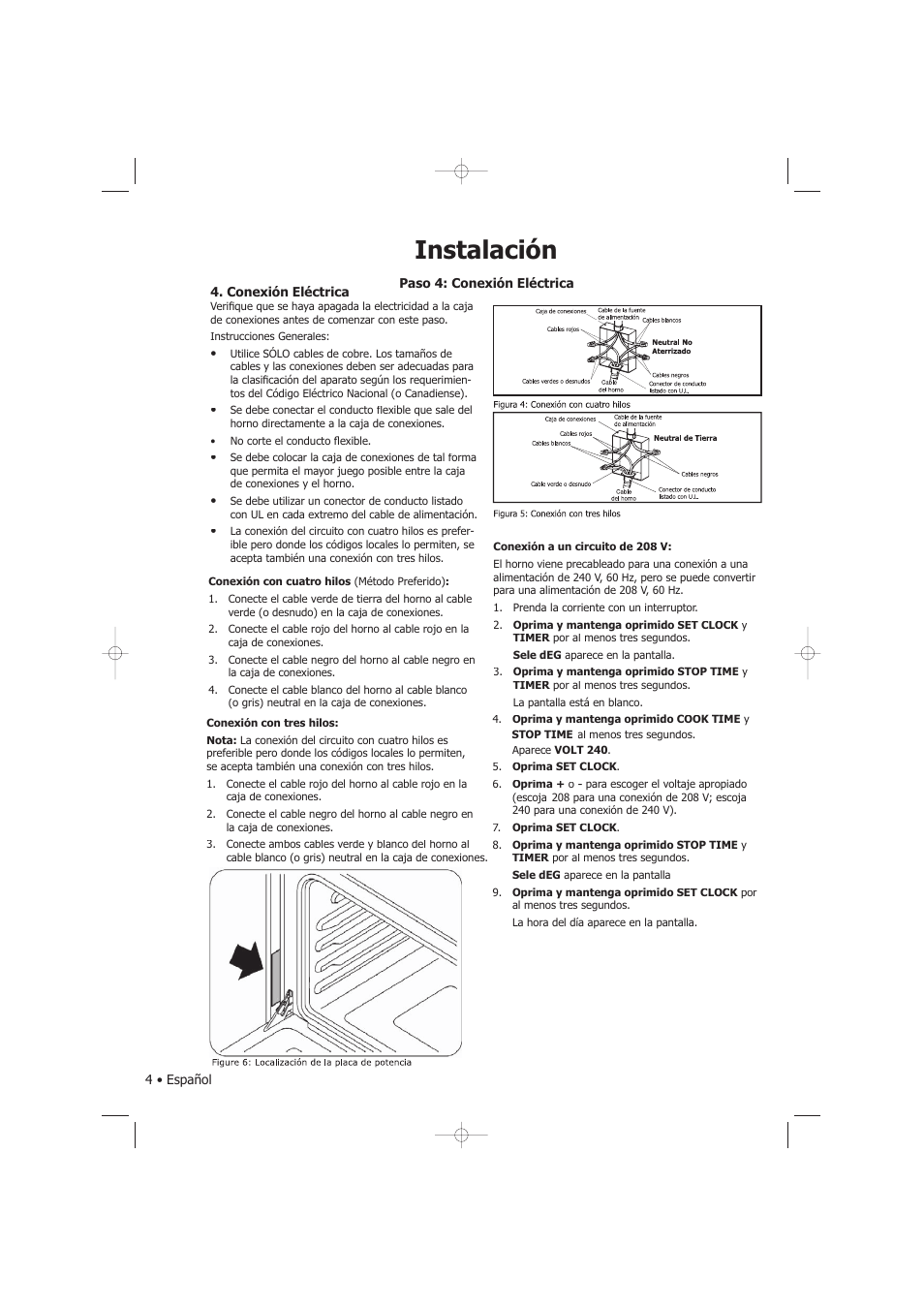 Instalación | Fagor America SHA-730 X User Manual | Page 80 / 82