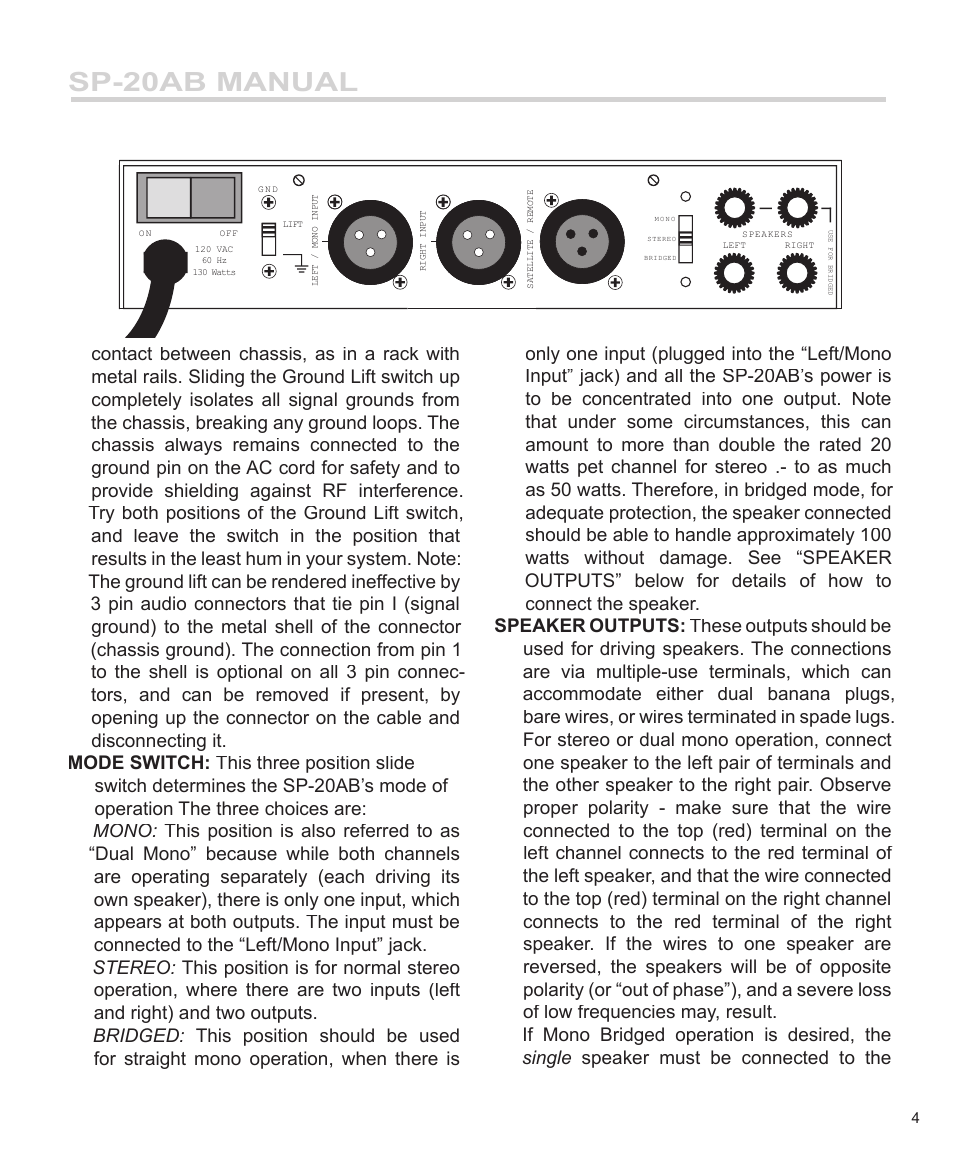 Sp-20ab manual | Furman Sound SP-20AB User Manual | Page 5 / 12