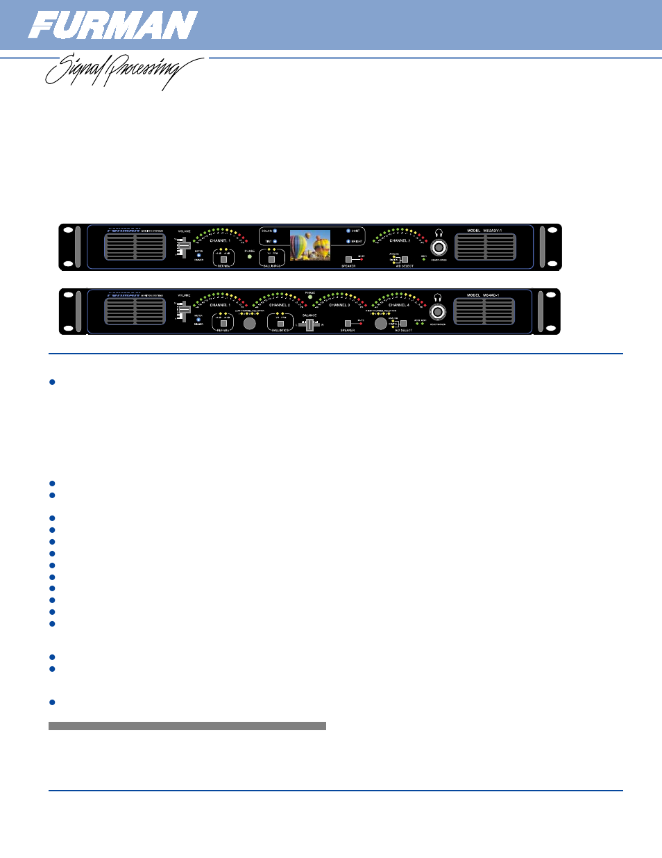 Furman Sound Signal Processing MS2A-1 User Manual | 2 pages