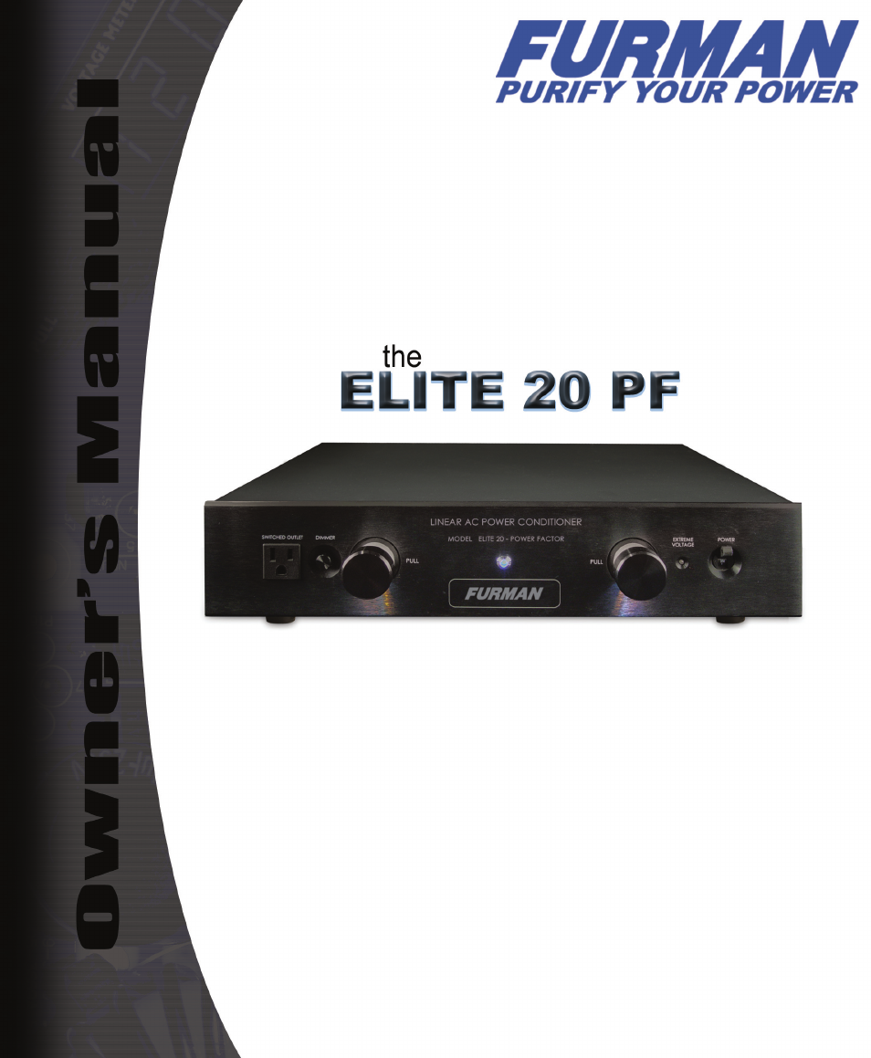 Furman Sound ElitE 20 PF User Manual | 12 pages