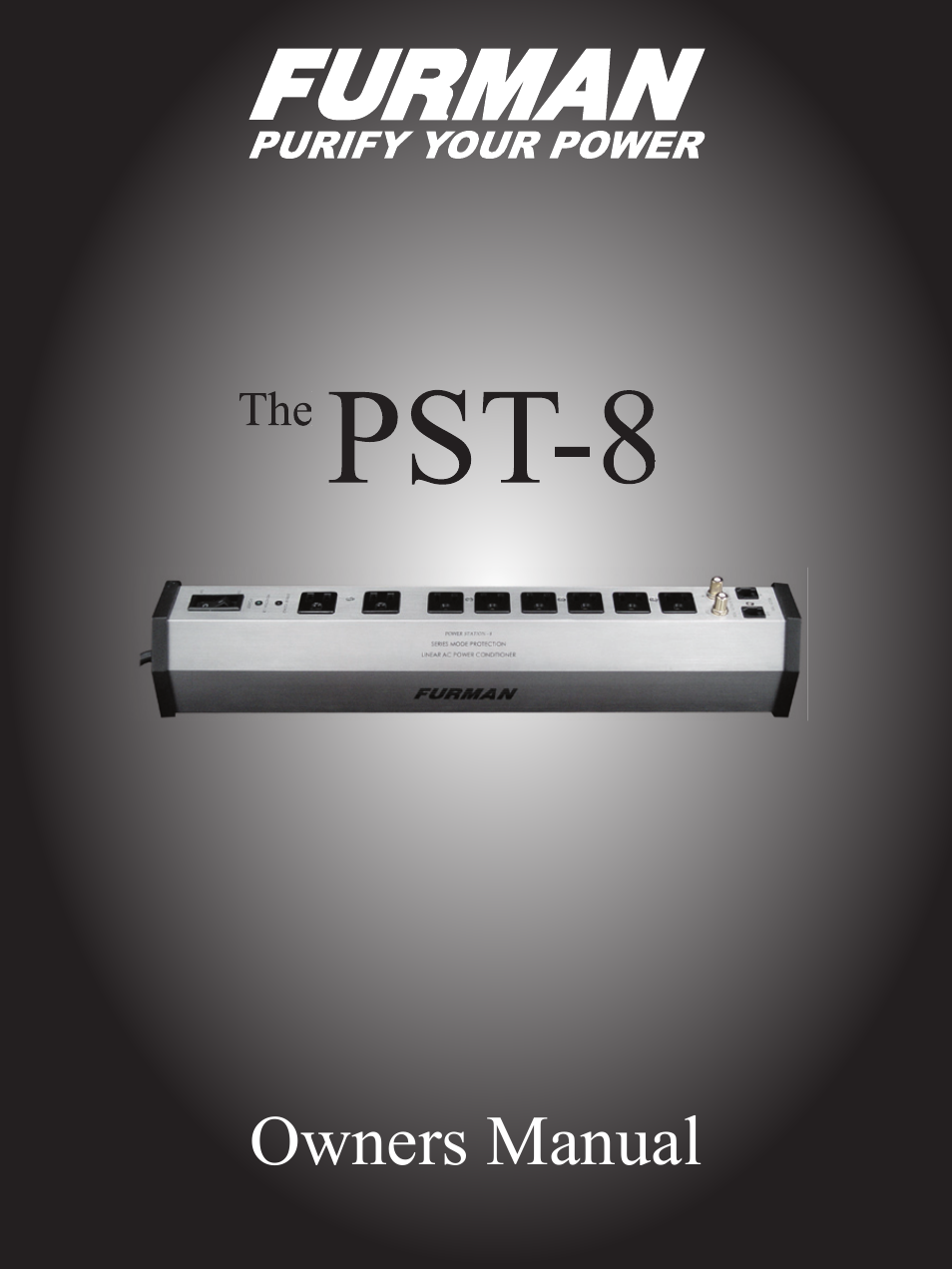 Furman Sound PST-8 User Manual | 12 pages